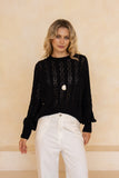 Kinsley Black Pointelle Knit