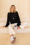 Kinsley Black Pointelle Knit