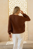 Kinsley Brown Pointelle Knit