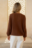 Kinsley Brown Pointelle Knit