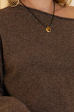 Ginny Brown Knit Sweater