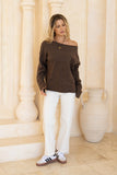 Ginny Brown Knit Sweater