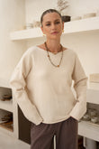 Ginny Beige Knit Sweater