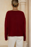 Ginny Burgundy Knit Sweater