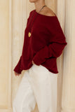 Ginny Burgundy Knit Sweater
