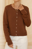 Talia Brown Knit Cardigan
