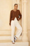 Talia Brown Knit Cardigan