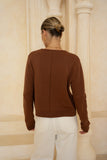 Talia Brown Knit Cardigan