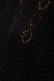 Haisley Black Pointelle Knit Sweater