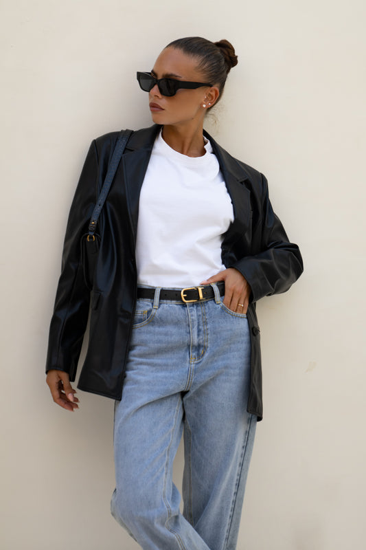 Ellison Black Faux Leather Jacket
