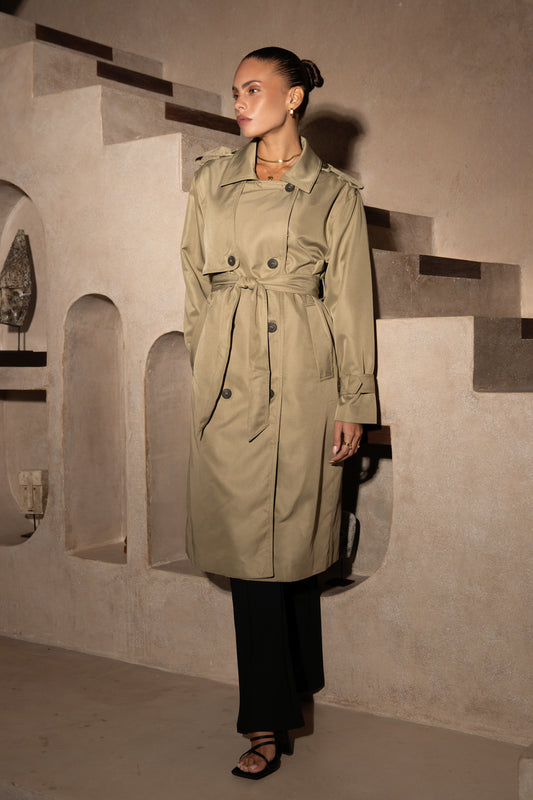 Trace Khaki Trench Coat