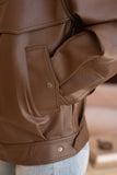 Zade Brown PU Jacket