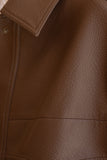 Zade Brown PU Jacket