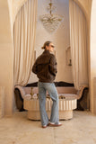 Zade Brown PU Jacket