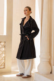 Dekota Black Trench Coat