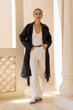 Dekota Black Trench Coat