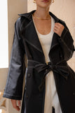 Dekota Black Trench Coat