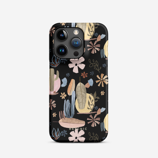 Nyla Black Abstract iPhone Case
