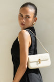 Bridget Locket Ivory Leather Mini Shoulder Bag