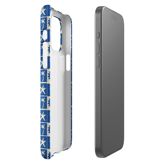Oliana Blue Tropical Tile iPhone Case