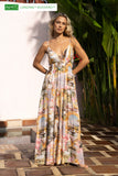Roselune Multicolour Abstract Maxi Dress