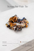 Alessia Black Abstract Scrunchie Hair Tie