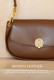 Mara Brown Genuine Leather Shoulder Bag