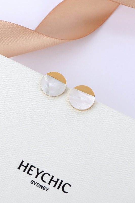 Perline Gold Mother of Pearl Earrings