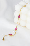Rosa Pink Zircon Gold Bracelet