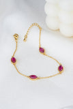 Rosa Pink Zircon Gold Bracelet