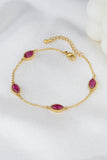 Rosa Pink Zircon Gold Bracelet