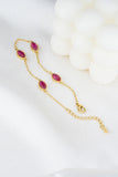 Rosa Pink Zircon Gold Bracelet