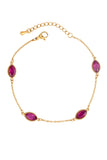 Rosa Pink Zircon Gold Bracelet