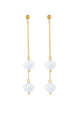 Mari Shell Drop Gold Earrings