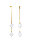 Mari Shell Drop Gold Earrings