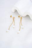 Mari Shell Drop Gold Earrings