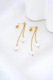 Mari Shell Drop Gold Earrings