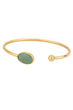 Elowen Aventurine Gold Bangle