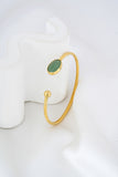 Elowen Aventurine Gold Bangle