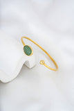 Elowen Aventurine Gold Bangle