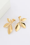Leia Leaf Gold Earrings