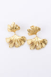 Althea Leaf Gold Drop Earrings