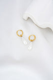 Maren Pearl Gold Drop Earrings