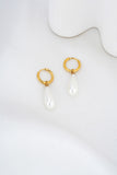 Maren Pearl Gold Drop Earrings