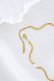Renna Wave Gold Necklace