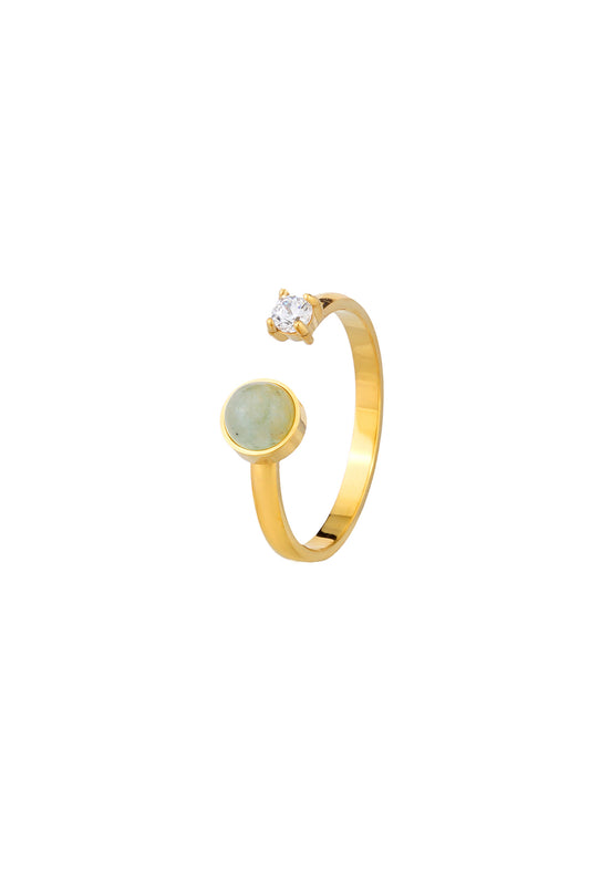 Sylvie Aventurine Gold Ring