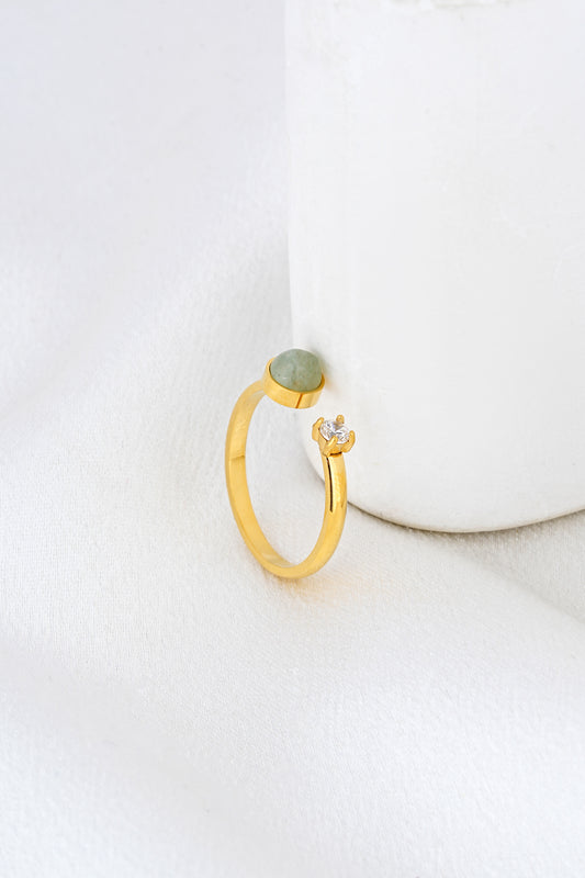 Sylvie Aventurine Gold Ring
