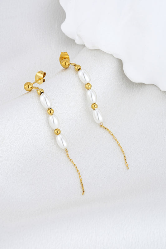 Naia Pearl Gold Earrings