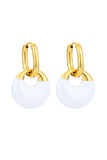 Bianca Gold White Earrings