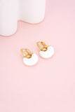 Bianca Gold White Earrings